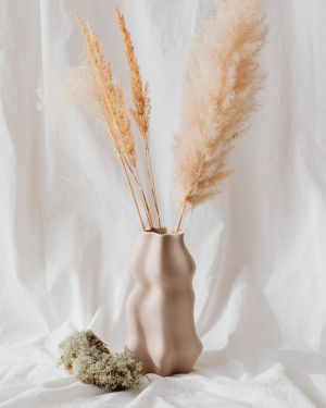 Ripple Unique Ceramic Vase in White (Demo)